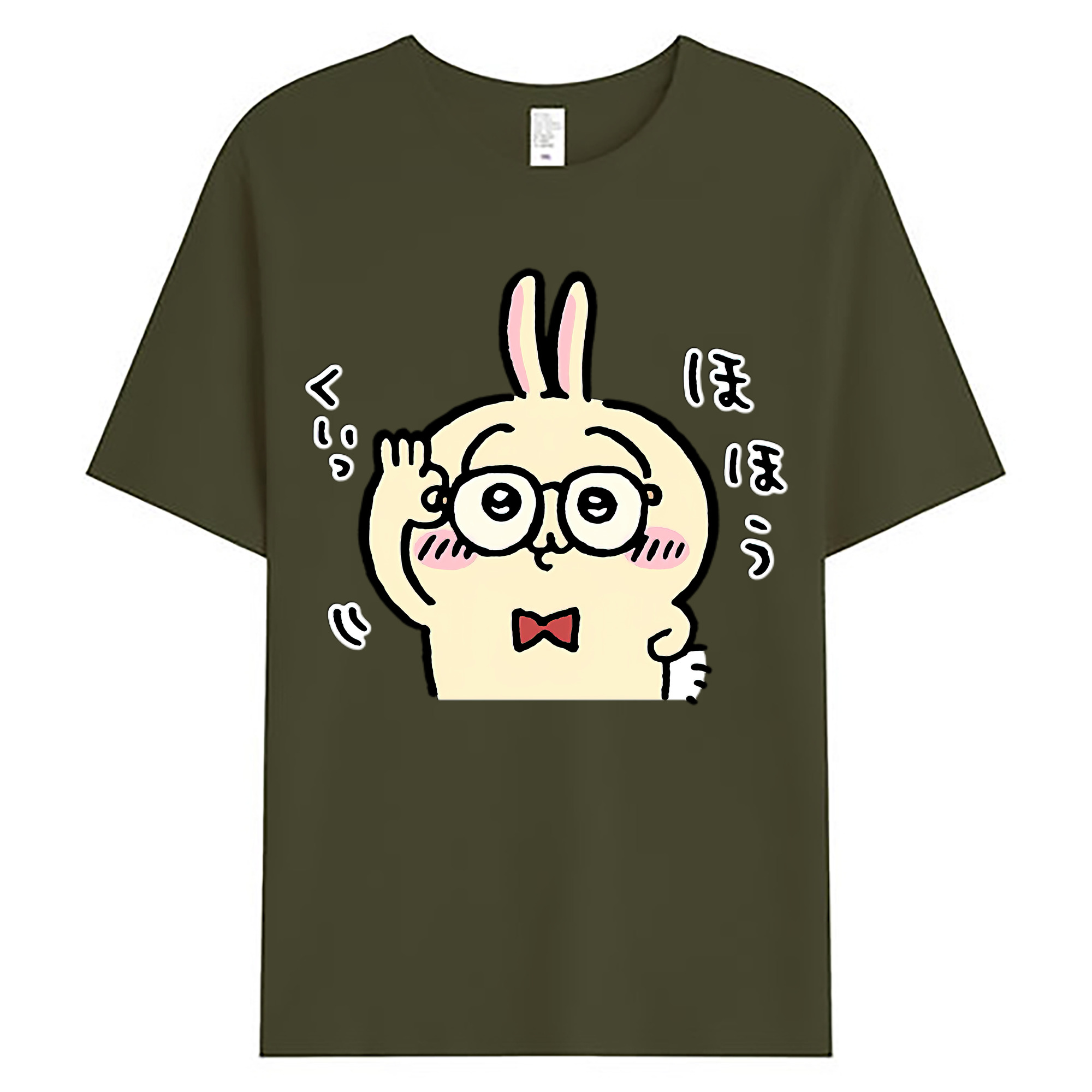 （画像用） ちいかわ うさぎ Chii-kawa usagi 綿100％ メンズ半袖Tシャツ｜肌触りやわらか＆通気性